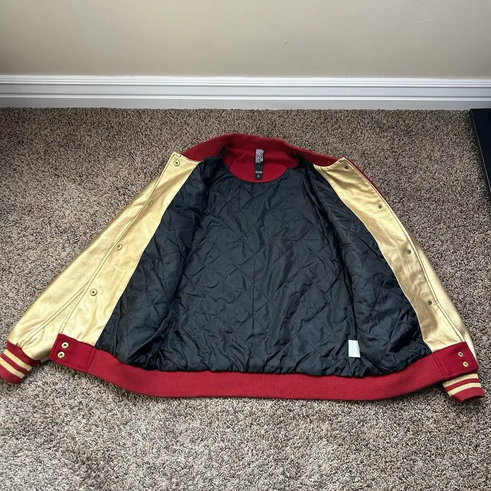 Vintage Sportier Brand Wool Varsity Bomber Jacket Size Medium 1990s - Picture 6 of 14